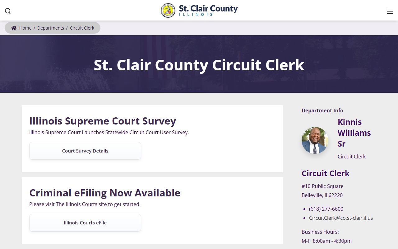 St. Clair County Circuit Clerk court-record search gateway