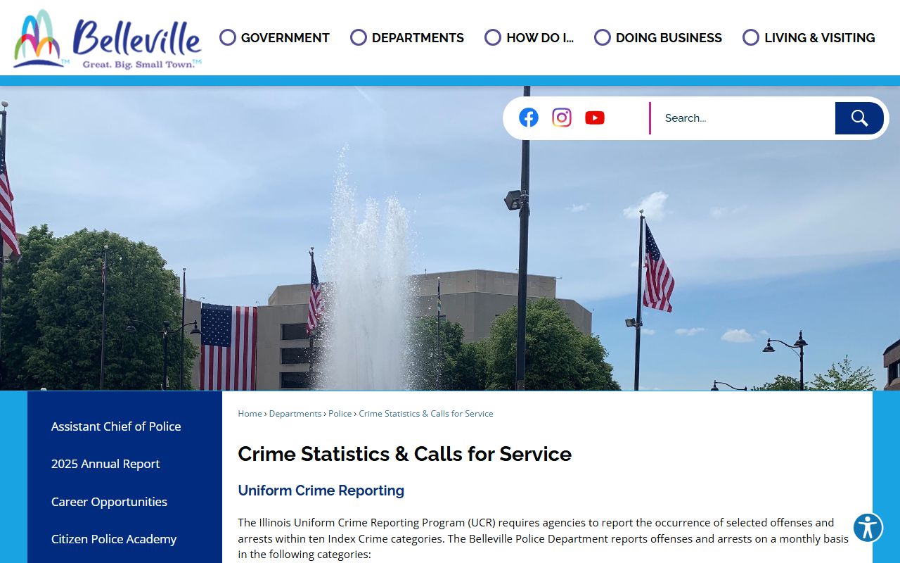 Belleville crime statistics and calls-for-service source for St. Clair local news context